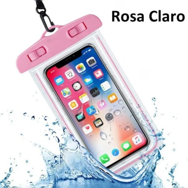 Funda Universal Impermeable Para Celular - Rosa - Imagen 2